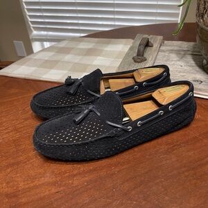 Zara Man  Loafers Black Slip On Leather Shoes Driving